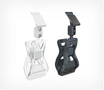 Держатель кассет цен FX-PC прищепка средняя прозр — предназначена для крепления кассет цен на край посуды, полки, корзины